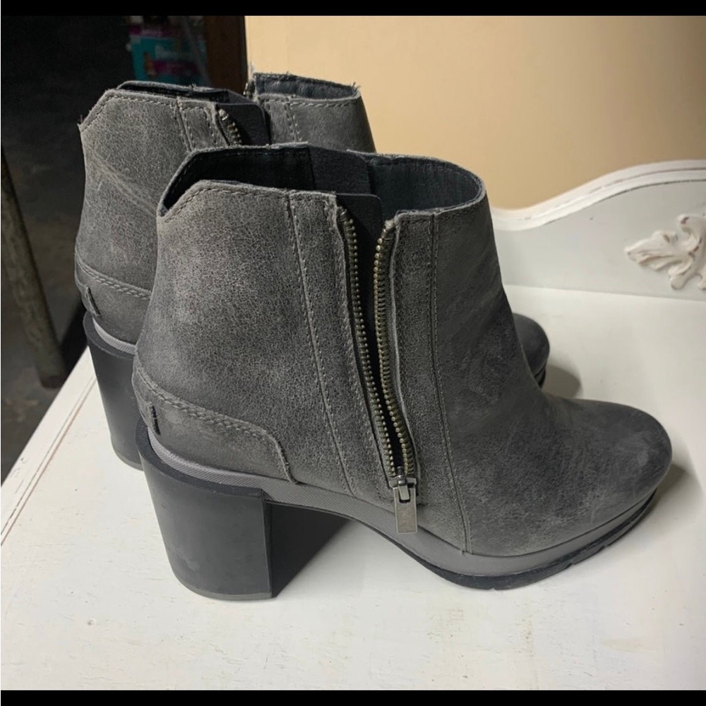 Sorel Charcoal Ankle Booties